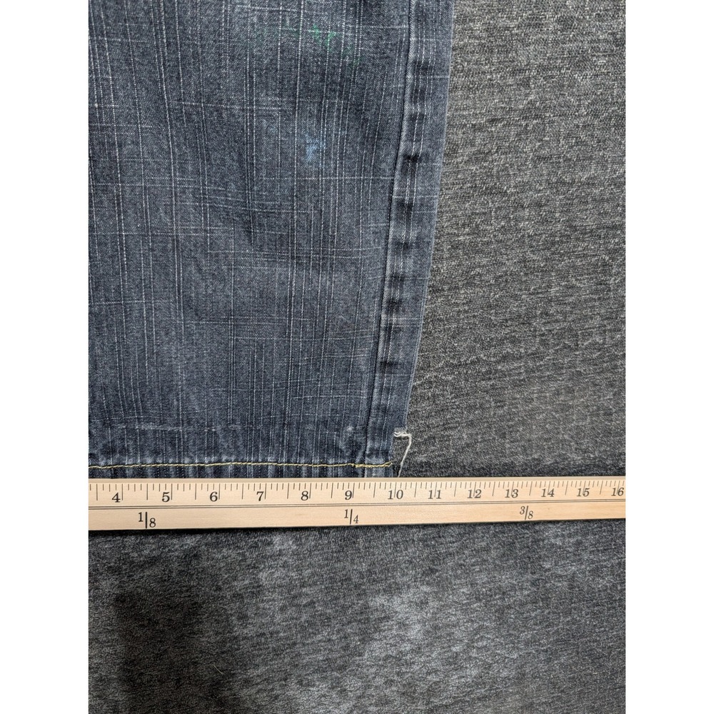 Justice Denim Popeye the Sailor Man Y2K Wide Leg Jeans Blue Embroidered 32x27 - Picture 5 of 10